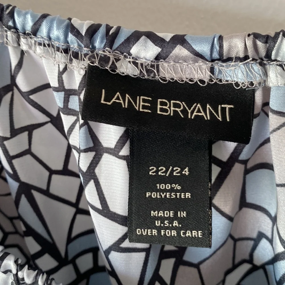 Lane Bryant 22/24 Geometric Print Off Shoulder Top - Picture 2 of 10
